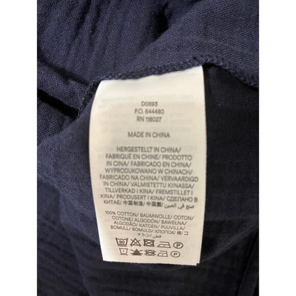 Boden Woman's Navy Blue Tank Dress Knee High US 16/18R UK 20R Baumwolle Cotton - Picture 8 of 10